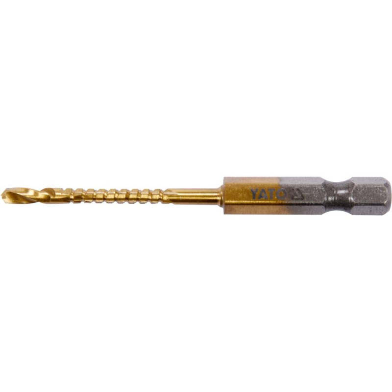 YATO Burghiu freza pentru metal, 3mm, hex 1/4, Auriu