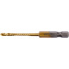 YATO Burghiu freza pentru metal, 3mm, hex 1/4, Auriu