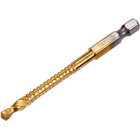 YATO Burghiu freza pentru metal 5 mm, hex 1/4, Auriu