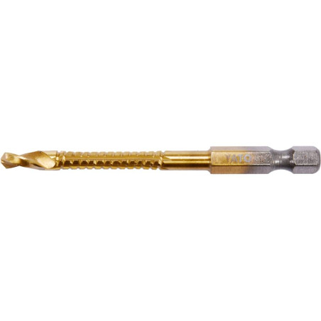 YATO Burghiu freza pentru metal 5 mm, hex 1/4, Auriu