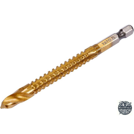 YATO Burghiu freza pentru metal 8 mm, hex 1/4, Auriu