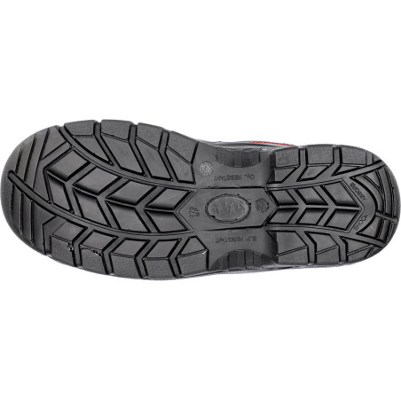YATO Pantofi de lucru din piele naturala, Negru/Rosu, marimea 39