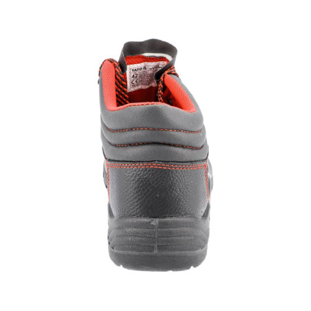 YATO Pantofi de lucru din piele naturala, Negru/Rosu, marimea 41