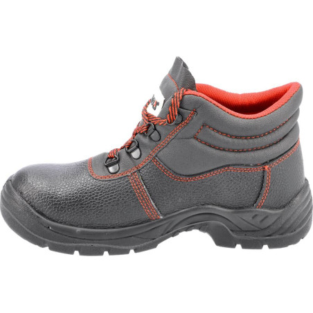 YATO Pantofi de lucru din piele naturala, Negru/Rosu, marimea 43