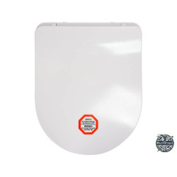 75469 FALA Capac toaleta super slim in forma de D cu soft close, alb