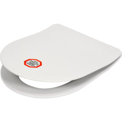 75469 FALA Capac toaleta super slim in forma de D cu soft close, alb