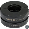 YATO Capat de presare pentru inele interschimbabile, U18 mm compatibile cu YT-21735
