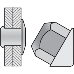 VOREL Presa de nituit manuala, lungime 310 mm
