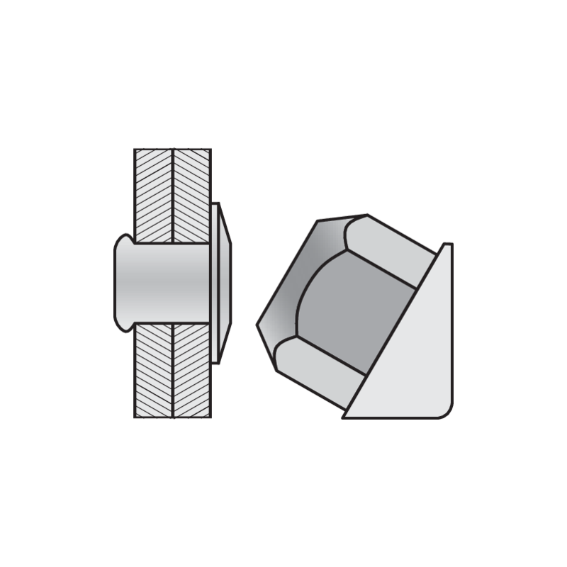 VOREL Presa de nituit manuala, lungime 310 mm