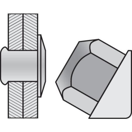 VOREL Presa de nituit manuala, lungime 310 mm