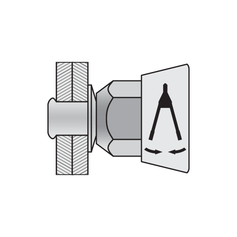 VOREL Presa de nituit manuala, lungime 310 mm