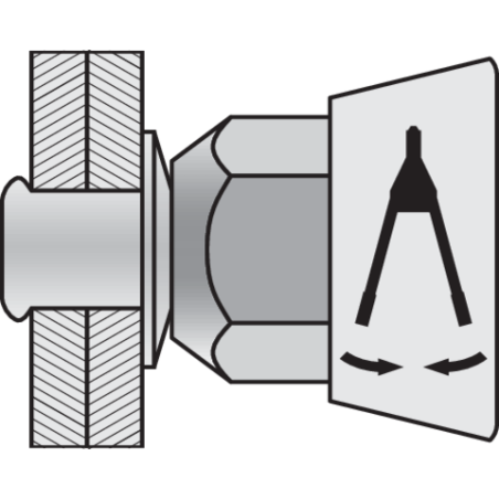 VOREL Presa de nituit manuala, lungime 310 mm