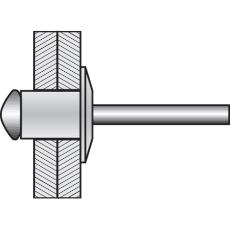 VOREL Presa de nituit manuala, lungime 310 mm