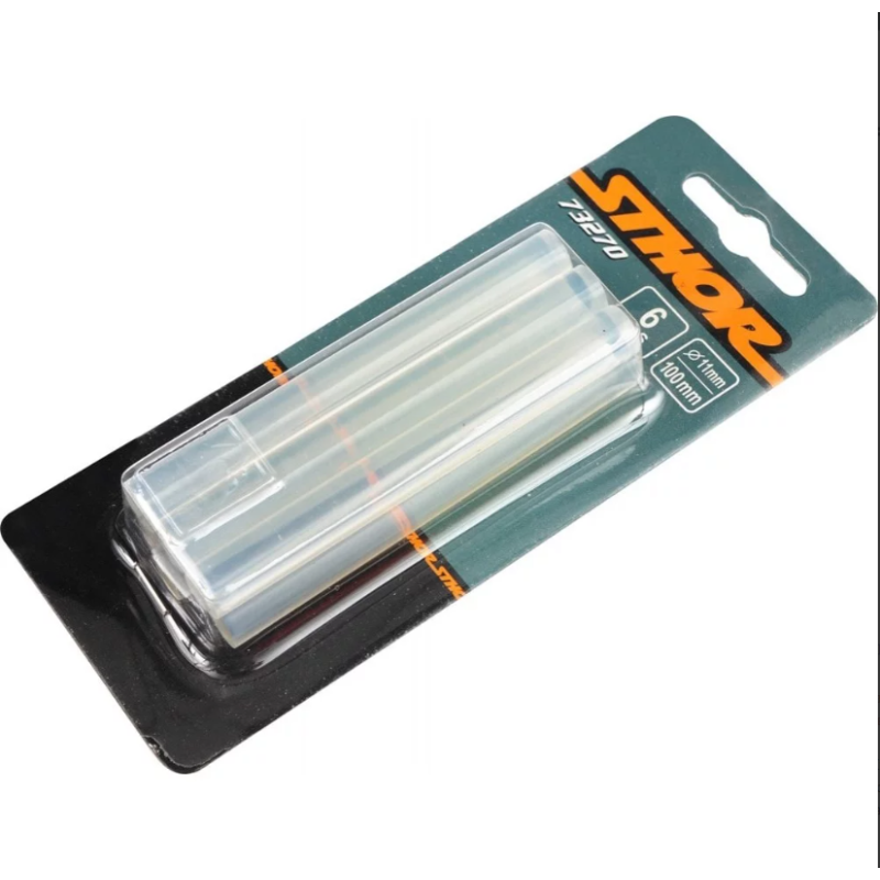 STHOR Set 6 batoane de lipici, 11 mm x 100 mm, transparent