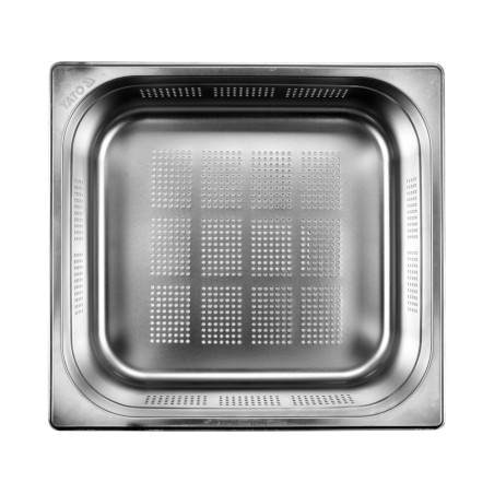 YATO GASTRO Tava gastronorm perforata,Inox, 9 l,100 mm,Argintiu,GN 2/3