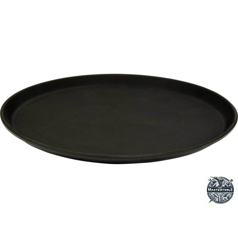 YATO GASTRO Tava servire anti-alunecare rotunda neagra, diametru 405 mm