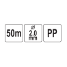 VOREL Sfoara pentru constructii din polipropilena, 2.0 mm, 50 m