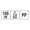 VOREL Sfoara pentru constructii din polipropilena, 2.0 mm, 100 m