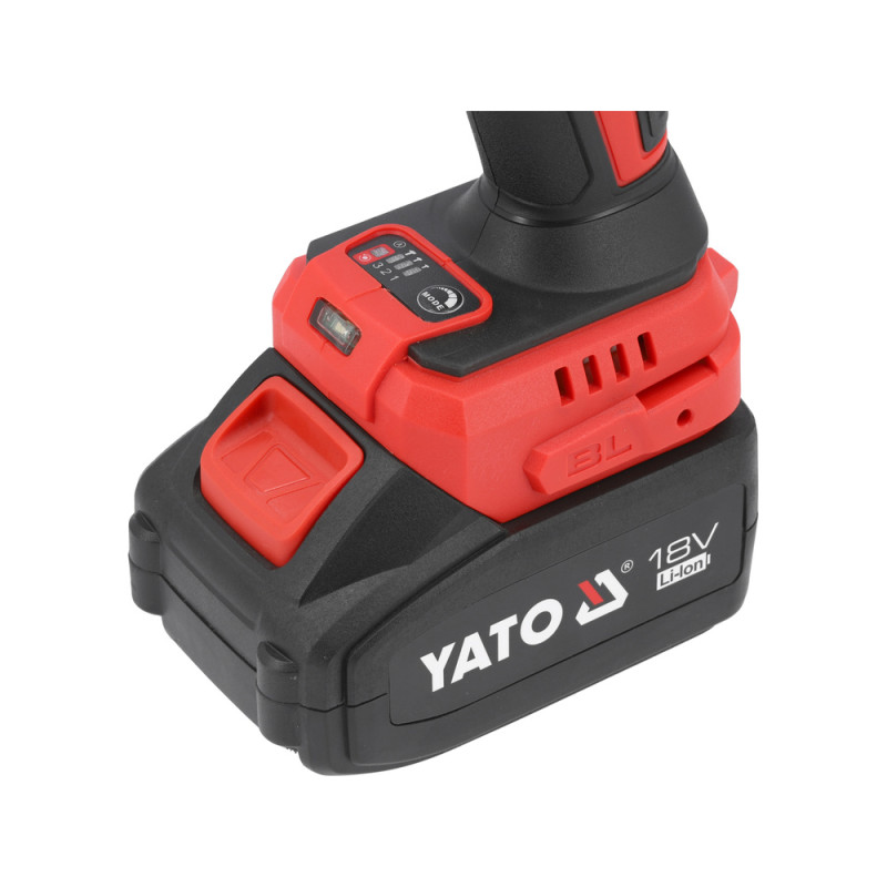YATO Pistol de impact cu acumulator Li-Ion 18V,4Ah,prindere patrat 1/2