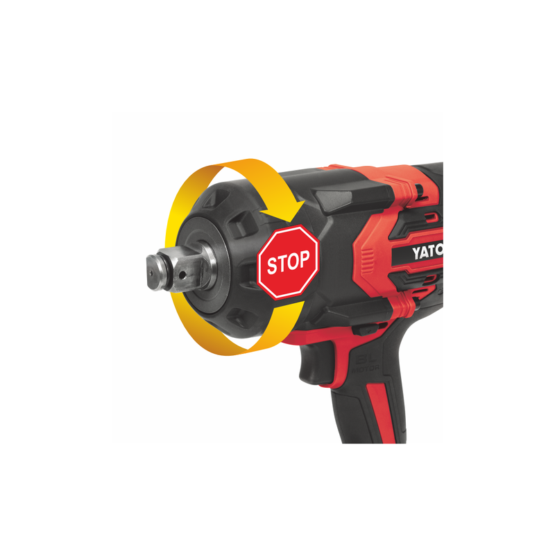 YATO Pistol de impact cu acumulator Li-Ion 18V, 6.0Ah, prindere patrat 3/4", 2400 Nm