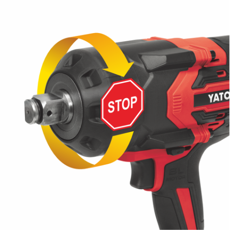 YATO Pistol de impact cu acumulator Li-Ion 18V, 6.0Ah, prindere patrat 3/4", 2400 Nm