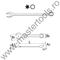 UNIOR Cheie combinata lunga 120/1, 1.7/8 "