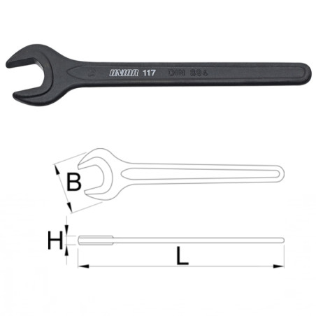 UNIOR Cheie fixa simpla 117/4, 22 mm