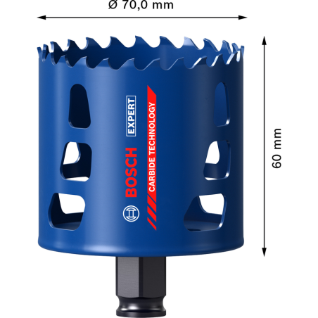 2608900434 BOSCH EXPERT Carota Tough Material 70 x 60 mm