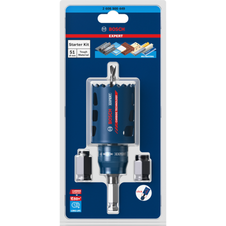 BOSCH EXPERT Set carota 51x60 mm Tough Material cu adaptor Power Change Plus