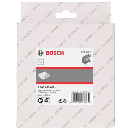2608000888 BOSCH 5 Saci plastic compatibili cu aspirtatorul GAS 400 A