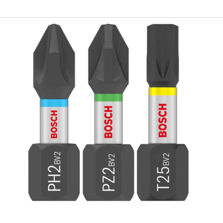 2608521U63 BOSCH Set 25 biti Impact,PH2(x5),PZ2(x5),T20(x5),T25(x5),T30(x5),25mm