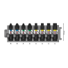 2608521U61 BOSCH PRO Set 8 biti Impact PH1, PH2, PZ1, PZ2, T15,T20,T25,T30, 25 mm