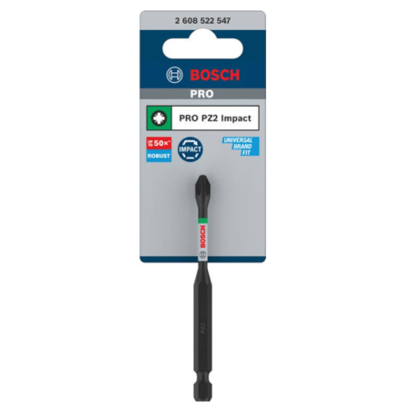 2608522547 BOSCH PRO Bit de insurubare Pozidriv Impact, PZ2, 90 mm