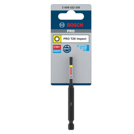 2608522535 BOSCH PRO Bit de insurubare Torx Impact, T20, 90 mm