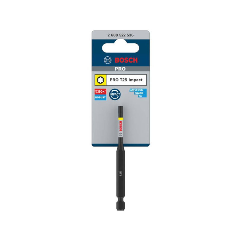 2608522536 BOSCH PRO Bit de insurubare Torx Impact, T25, 90 mm