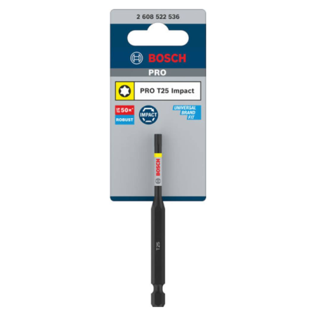 2608522536 BOSCH PRO Bit de insurubare Torx Impact, T25, 90 mm