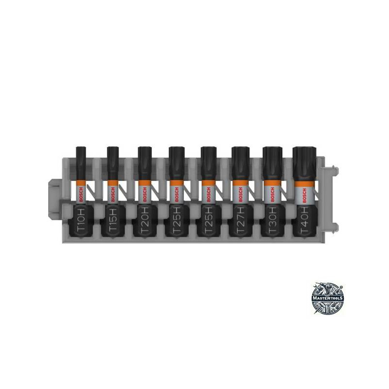 2608521U56 BOSCH PRO Set 8 biti de insurubare Torx Security, T10H, T15H, T20H, T25H(x2), T27H, T30H, T40H, 25 mm