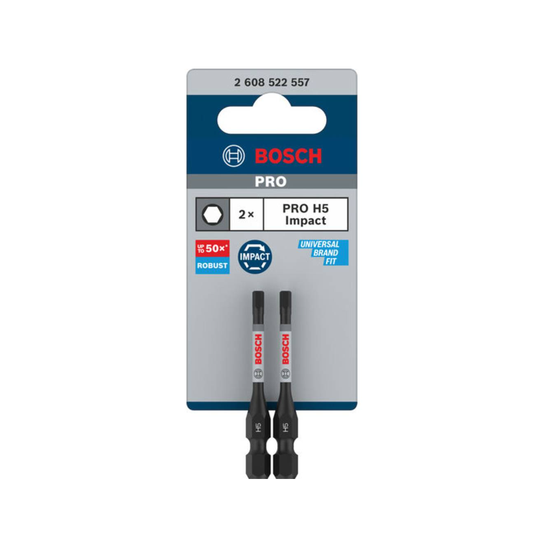 2608522557 BOSCH PRO Set 2 biti de insurubare Hex Impact, H5, 55 mm