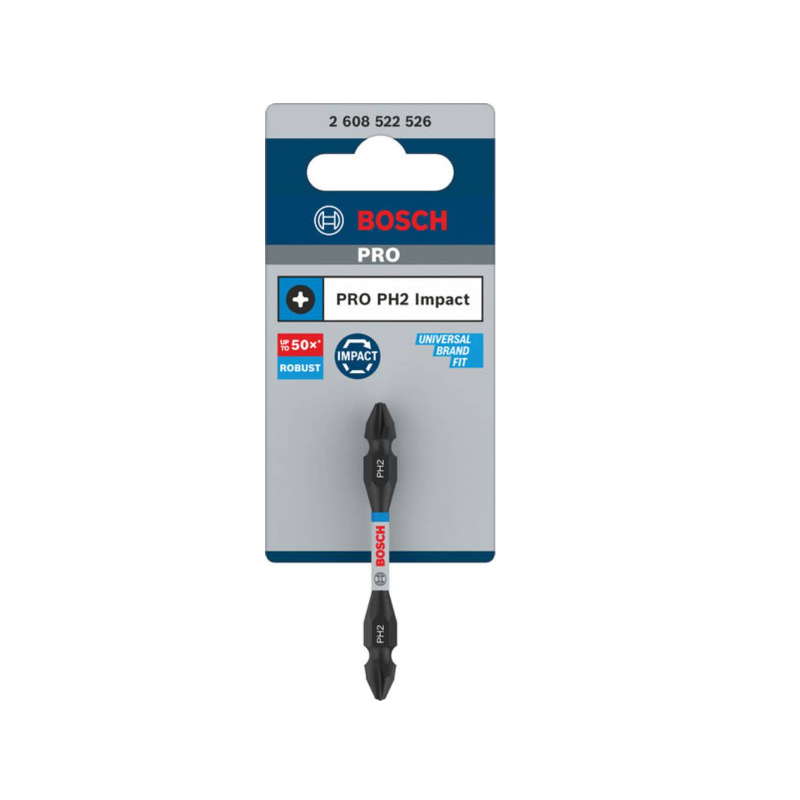 2608522526 BOSCH PRO Bit de insurubare dublu cu index Pick and Click, PH2, 65 mm
