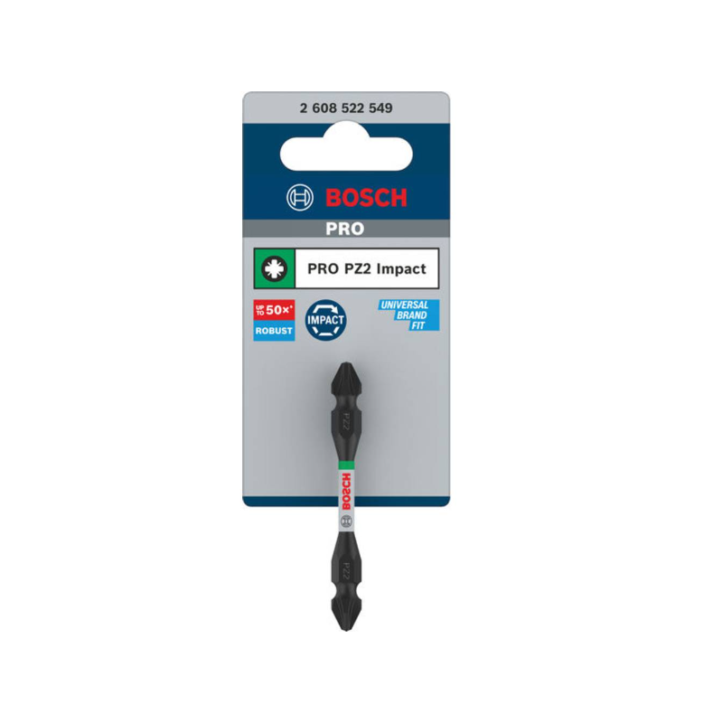 2608522549 BOSCH PRO Bit de insurubare dublu cu index Pick and Click, PZ2, 65 mm