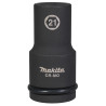 MAKITA Cheie tubulara hex 21 mm, patrat 3/4", lungime 90 mm, de impact