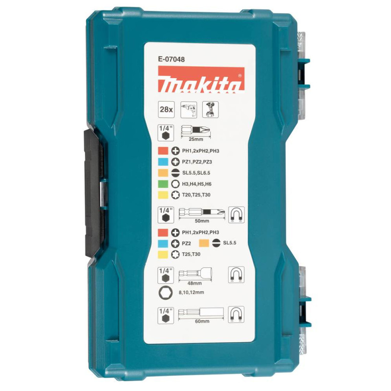 MAKITA Set 28 accesorii biti si tubulare, prindere 1/4"