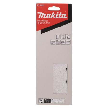 MAKITA Hartie slefuit lemn, metal, 93x185mm, granulatie A60, 10 bucati