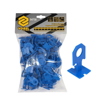 VOREL Clips sistem nivelare placi de 2mm, 100 bucati