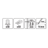 VOREL Sistem pentru nivelarea placilor de 2mm 50 cleme + 50 pene