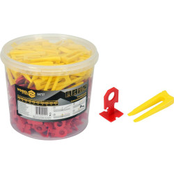 VOREL Sistem pentru nivelarea placilor de 3mm 300 cleme + 100 pene