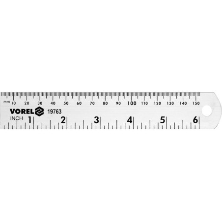 VOREL Rigla din aluminiu, lungime 150 mm