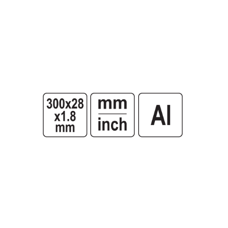 VOREL Rigla din aluminiu, lungime 300 mm