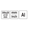 VOREL Rigla din aluminiu, lungime 300 mm