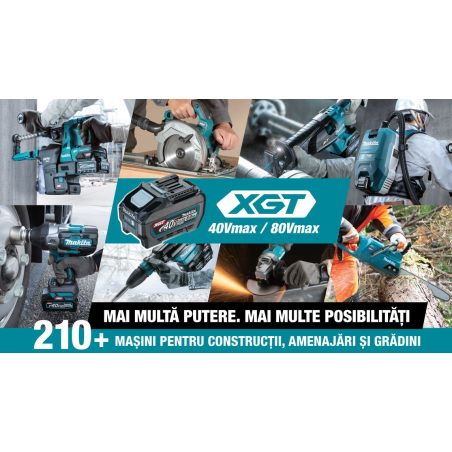 UV001GZ MAKITA Scarificator compatibil cu Li-Ion XGT 40Vmax,380mm, 50L